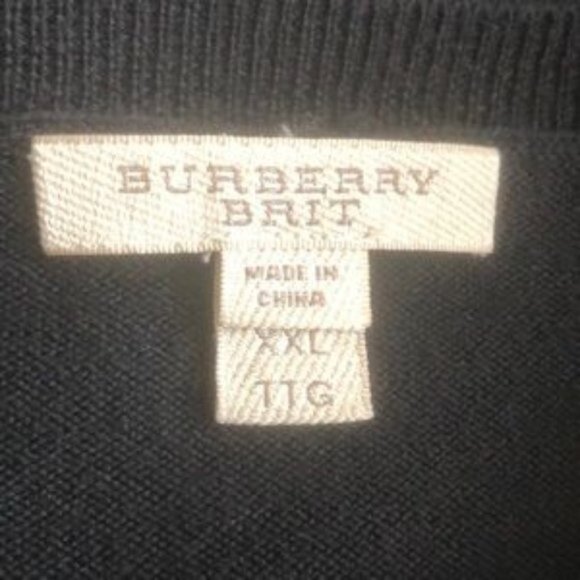 Authentic BurBerry Brit Men’s Sweater V Neck Long - Picture 9 of 9